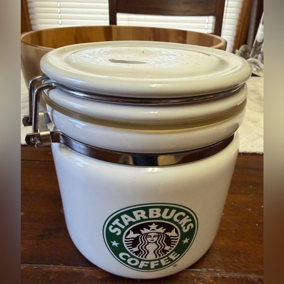 Starbucks White and Green Canister - Picture 10 of 15